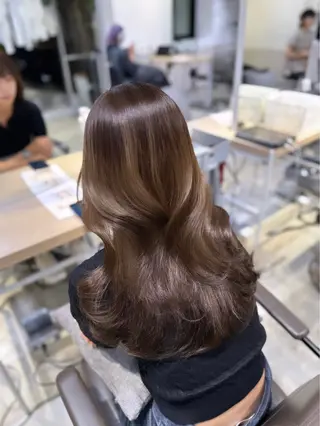 ロング カラー ヘアアレンジ 韓国ヘア/レイヤー Yan✂︎のヘアスタイル