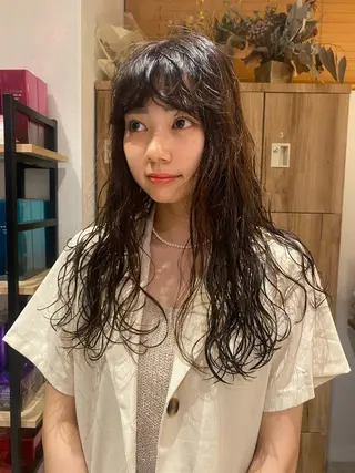 ロング カラー パーマ ヘアアレンジ パーマ指名No1 /namiのヘアスタイル