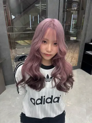 カラー ヘアアレンジ ミルクティー/ピンク カラー/ みう🎀のヘアスタイル