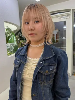 ミディアム aco/名古屋.栄 ボブ/透明感カラーのヘアスタイル