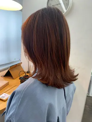 ミディアム カラー 【ヘアセット/美眉】 吉川玲のヘアスタイル