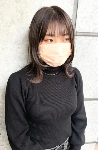 ミディアム カラー ヘアアレンジ MiU所属・韓国×髪質改善×美髪 縮毛矯正×レイヤーのヘアスタイル