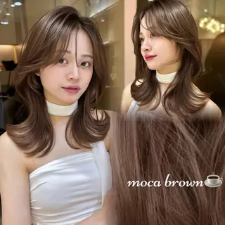 ミディアム レイヤー/韓国❣️ 髪質改善/e_kiのヘアスタイル