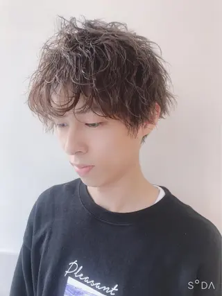 ショート カラー パーマ 辻堂メンズ特化 YU-YAのヘアスタイル