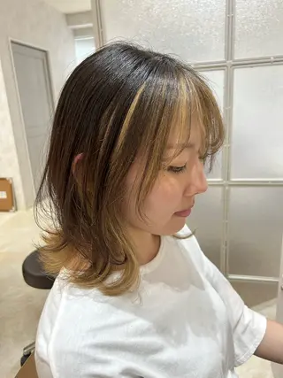 ミディアム カラー 💙まこと💙艶 カラー(Rico)のヘアスタイル