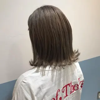 ミディアム カラー アオイ🩵暖色 /まろやかカラーのヘアスタイル