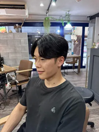 ショート パーマ メンズ t.hair垂門真吾 曲がる縮毛矯正/ボブのヘアスタイル