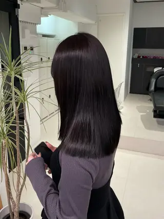 セミロング カラー とば みゆうのヘアスタイル