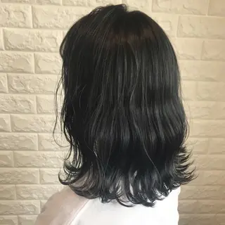 セミロング カラー knock【ノック】所属・烏丸韓国ヘア🇰🇷 ayaka🎀のヘアスタイル