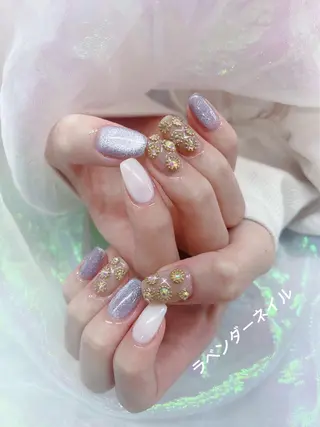 ネイル ラベンダー💖日暮里 ルル💖ネイルのネイルデザイン