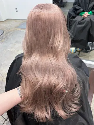 ロング カラー ヘアアレンジ ハイトーンカラー/ miyuuのヘアスタイル