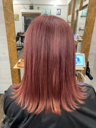 ミディアム ブリーチ毛対応酸性 ストレート🌈サキのヘアスタイル