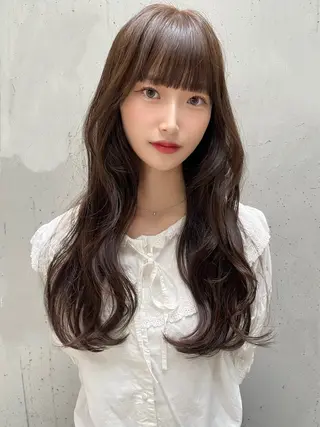 ロング カラー レイヤーカット/ 縮毛矯正/ミサキ💐のヘアスタイル