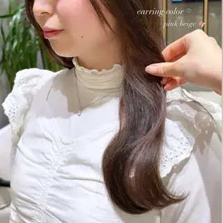 ロング カラー 𝒎𝒐𝒆🩰 名駅/ヘアメ/暖色♡のヘアスタイル