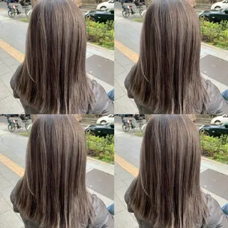 セミロング カラー ヘアアレンジ 🦋韓国ヘア 坂本 菜摘🦋のヘアスタイル