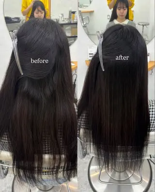 ロング リン🔔ボブ cut ベージュカラー🤎のヘアスタイル