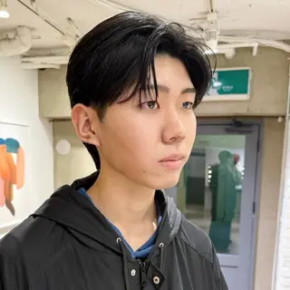 ミディアム パーマ メンズ メンズカット 田形清流のヘアスタイル