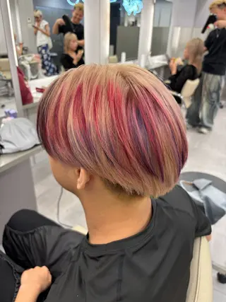 カラー メンズ 名古屋／デザイン／ ブリーチ/松井亮磨のヘアスタイル