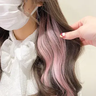 セミロング エクステ/ハイトーン 🐏☁️miminaのヘアスタイル