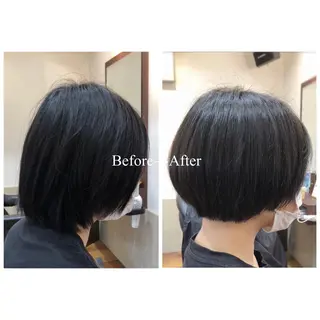 ショート MOLLA 浅香山店所属・谷口ゆめ/縮毛矯正/ 大人女子/眉ワックスのヘアスタイル