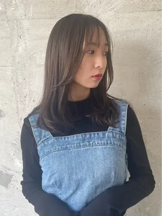セミロング カラー FRAME spa&hair room博多店【フレーム】所属・髪質改善｜顔周り｜博 多｜川上智也のヘアスタイル