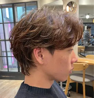 ショート パーマ メンズ lana hair  新宿髪質改善トリートメント新宿三丁目【ラナヘアー】所属・新宿メンズ専門 髪質改善パーマ特化のヘアスタイル