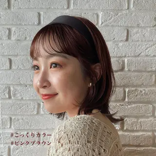 ミディアム カラー 🌱ボブ/レイヤー/ ベージュ/あやみ✨のヘアスタイル