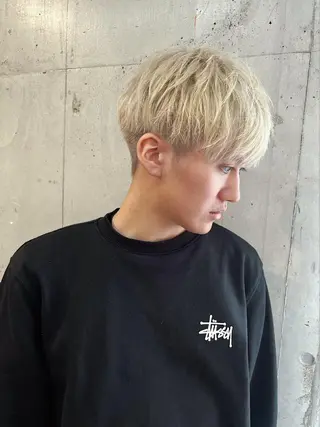 カラー メンズ lani ブリーチ /ダブルカラーのヘアスタイル