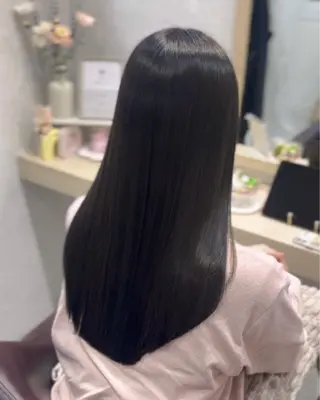 ロング カラー パーマ suzuka/透明感 カラー 美髪縮毛矯正のヘアスタイル