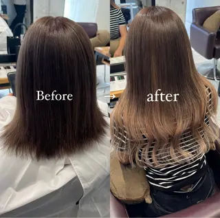 ロング りおな/エクステ /ミルクティーカラーのヘアスタイル