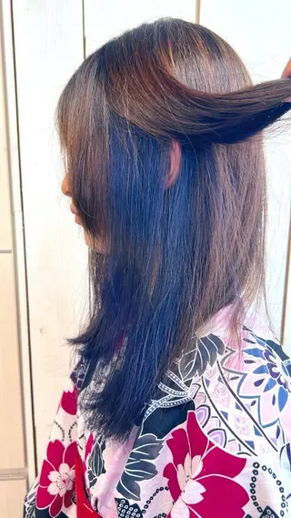 セミロング インナーカラー/池袋 /るかのヘアスタイル