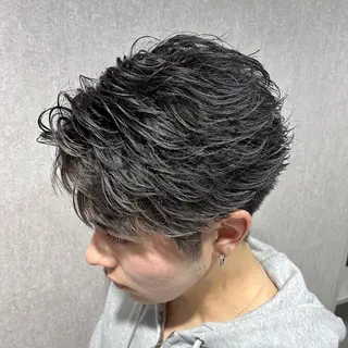 メンズ 毛流れパーマ/曲がる 縮毛矯正/原田海朱のヘアスタイル