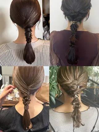 ミディアム ヘアアレンジ 高橋 乙葉のヘアスタイル