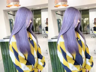 ロング カラー ホワイトカラー/梅田 ハイトーン/しんのヘアスタイル