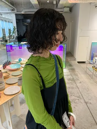 ミディアム パーマ 宇佐美佳／美髪 ストレート/縮毛矯正のヘアスタイル