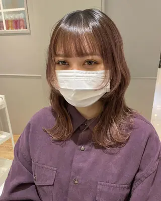 ミディアム カラー パーマ ヘアアレンジ メンズ キッズ ネイル マツエク・マツパ 🫧垢抜けヘア🫧 SHIORIのヘアスタイル