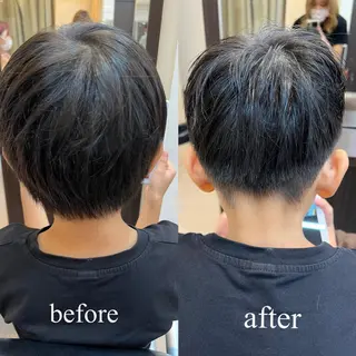 メンズ キッズ 大人女性ぼかし メンズ強化🦙平作のヘアスタイル