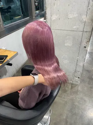 セミロング カラー ハイトーン 横浜💞ミオのヘアスタイル