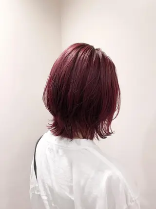 ミディアム カラー ヘアアレンジ 山崎 澪 レイヤーカット/大宮のヘアスタイル