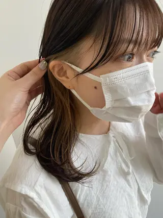 ミディアム カラー ヒラノホナミ 🫧髪質改善🫧のヘアスタイル