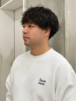 パーマ メンズ メンズカット パーマ[佐橋]のヘアスタイル