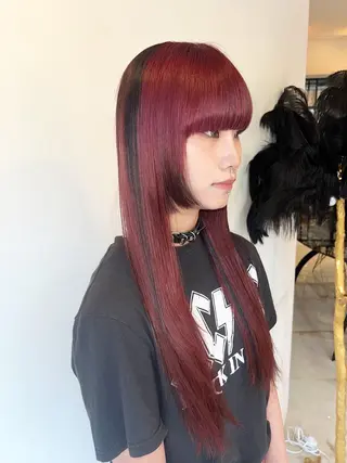 ロング カラー AIRA/ブリーチ ‪/透明感カラーのヘアスタイル
