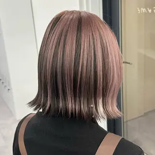 ミディアム カラー 🎀ハイトーン🎀 ケアブリーチmikuのヘアスタイル
