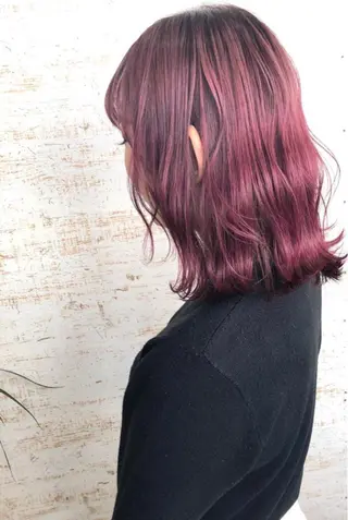 ミディアム カラー ケアブリーチ /髪質 改善/古橋圭史郎のヘアスタイル