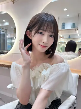 ショート ボブ/レイヤーボブ/ 髪質改善/梶川 夏季のヘアスタイル