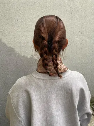 セミロング カラー パーマ ヘアアレンジ パーマ指名No1 /namiのヘアスタイル