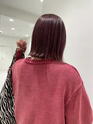 ミディアム カラー karin🌛ボブ/ 透明感たっぷりカラーのヘアスタイル