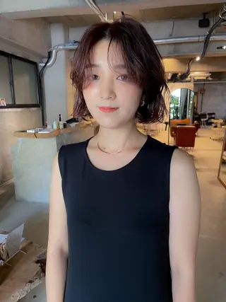 ショート パーマ パーマ/レイヤー 岩山丈一郎のヘアスタイル