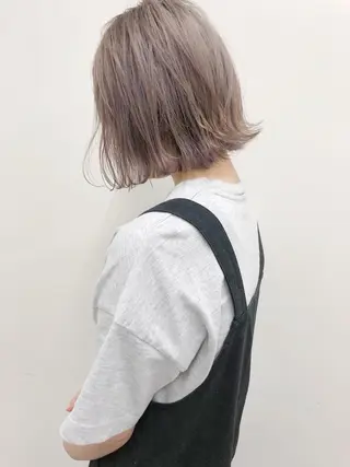 ショート 透明感カラー／ 髪質改善／ボブ／中山のヘアスタイル
