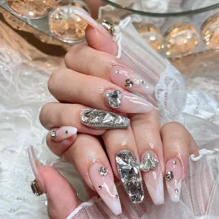 ネイル 23時まで❤︎韓国、 ワンホンネイルのネイルデザイン